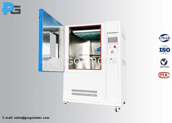 IEC60529 Verticale Regentestkamer met SUS304 Roestvrij Staal en PLC Touchscreen Besturing voor IPX1 IPX2 Tests