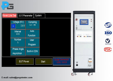 1.2/50μs EMC van de schommelingsgenerator van de de Open Kringsoutput van het Testmateriaal 10KV het Voltage 20A CDN